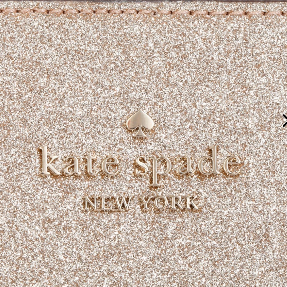 Kate Spade Lrg Gold Glitter Tote Shoulder Bag NWT - Picture 8 of 17